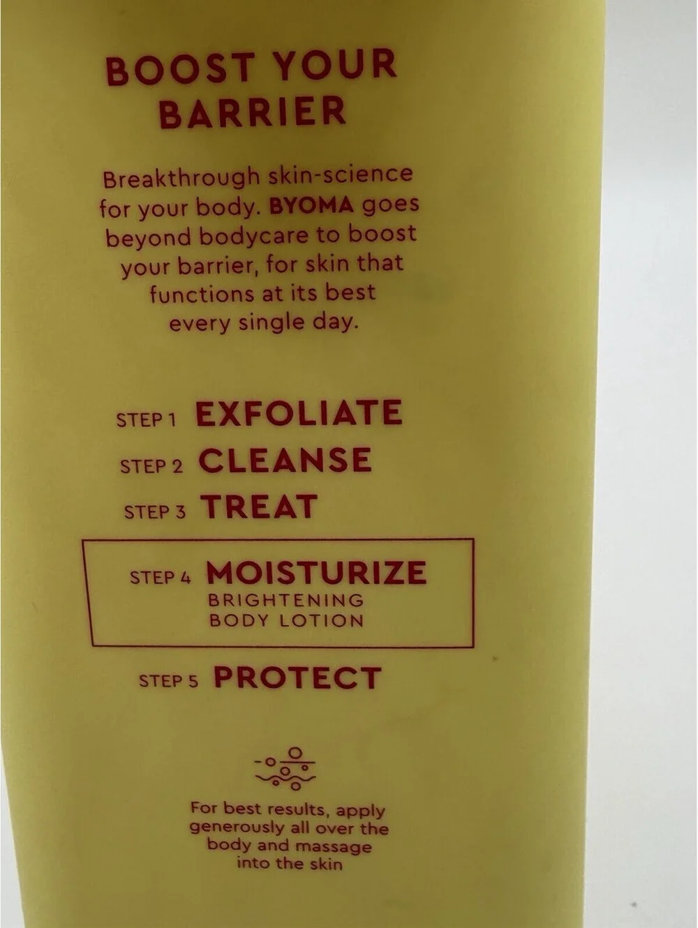 BYOMA Brightening Body Lotion 13.52 oz 400ml Niacinamide Urea Tri-Ceramide